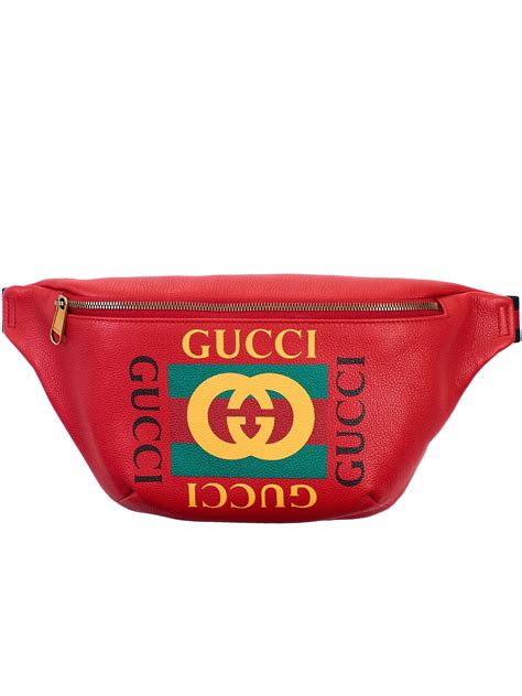 red gucci fanny pack with writing|authentic gucci fanny pack.